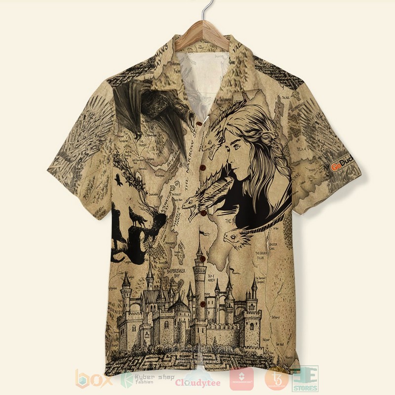 BEST G.O.T Map Pattern Name 3D Aloha Shirt, Short-Pants word2