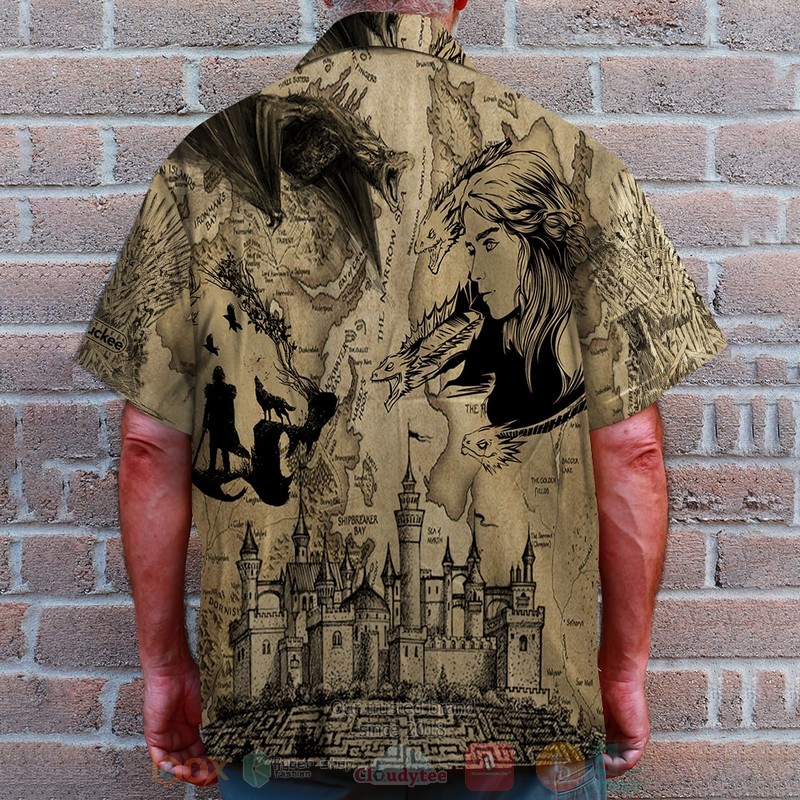 BEST G.O.T Map Pattern Name 3D Aloha Shirt, Short-Pants word1