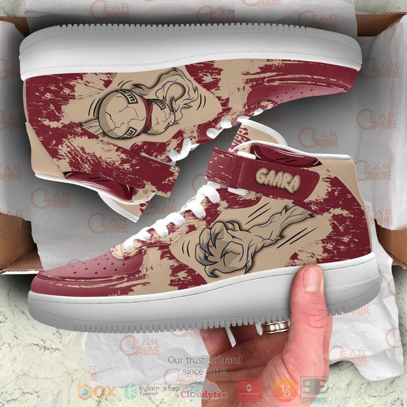 Gaara Naruto Anime High Air Force Shoes 1