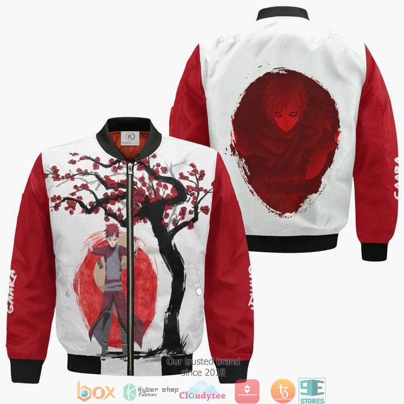 Gaara Naruto Anime Ninja Under The Sun 3D Bomber jacket 1 Gaara Naruto Anime Ninja Under The Sun 3D Bomber jacket