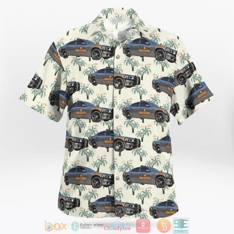 Georgia State Patrol Dodge Charger Hawaiian shirt 2 Georgia State Patrol Dodge Charger Hawaiian shirt word1