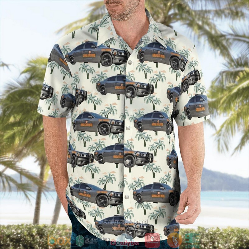 Georgia State Patrol Dodge Charger Hawaiian shirt 3 Georgia State Patrol Dodge Charger Hawaiian shirt word1