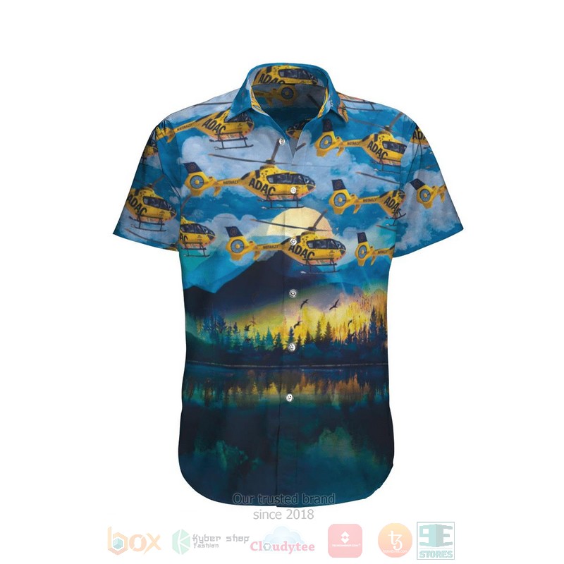 German ADAC Luftrettung Eurocopter EC 135P 2 Hawaiian Shirt Short