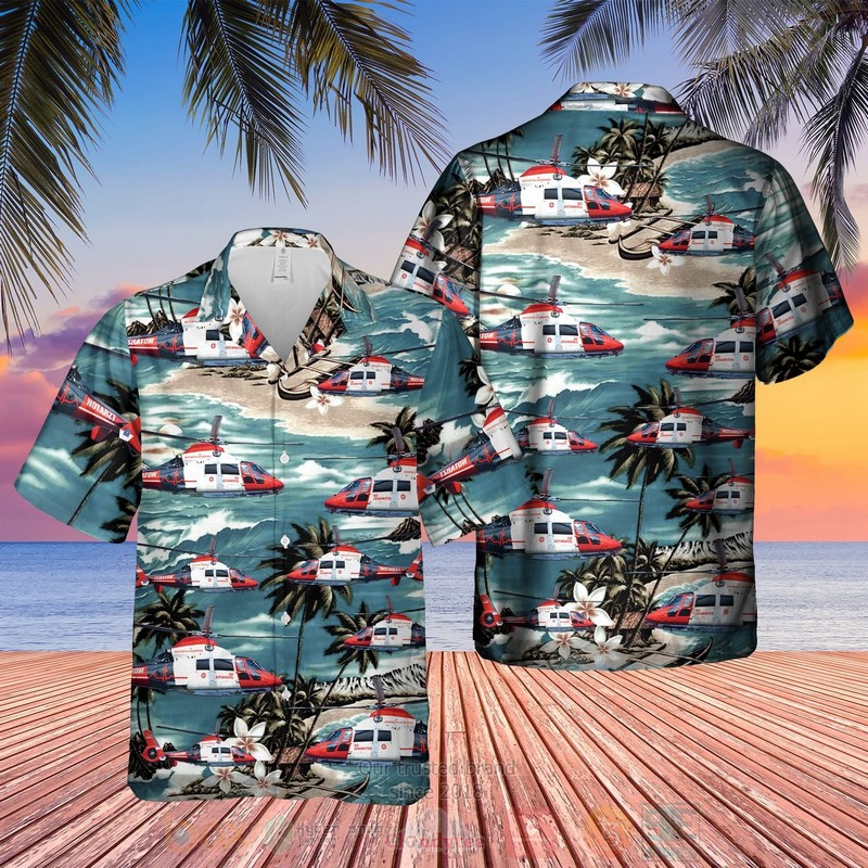 German Air Medical Services Helicopter 2 Hawaiian Shirt