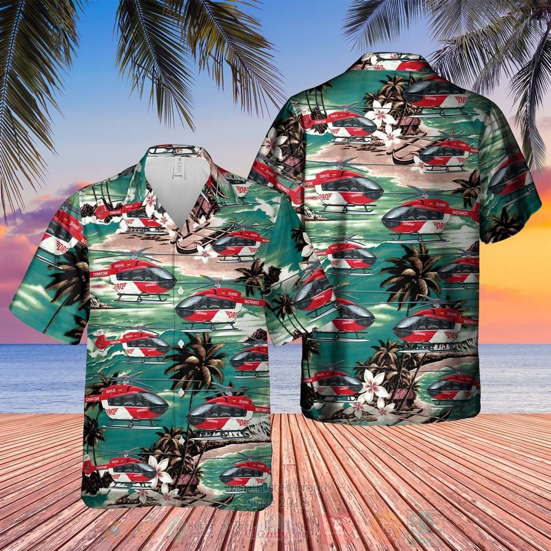 BEST German Air Medical Services Helicopter 3 Green 3D Aloha Shirt 2 German Air Medical Services Helicopter 3 Green Hawaiian Shirt