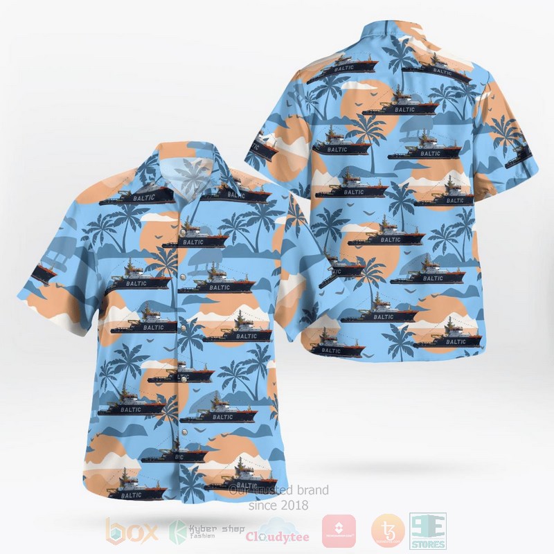 BEST German Emergency Tow Vessel ETV Baltic 3D Aloha Shirt word1