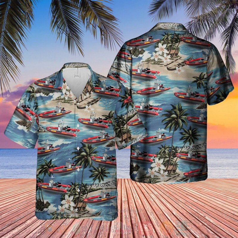 BEST German Rescue Boat DLRG 3D Aloha Shirt 2 German Rescue Boat DLRG Hawaiian Shirt