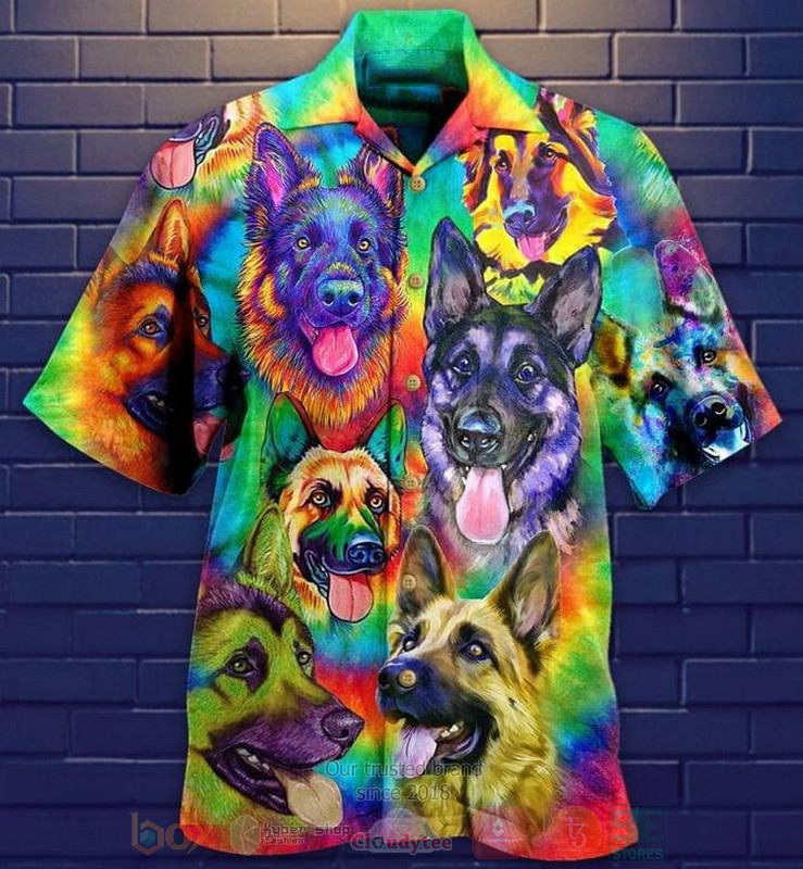 BEST German Sepherd Dogs Animal All Over Print Tropical Shirt 3 German Sepherd Dogs Animal Short Sleeve Hawaiian Shirt
