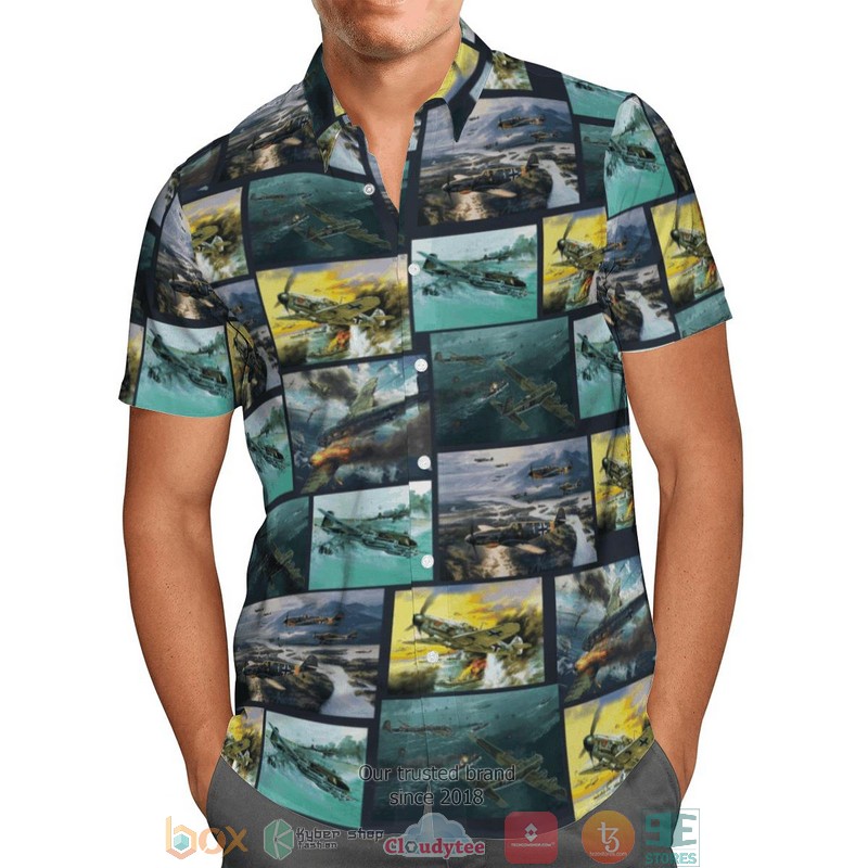 German World War 2 Color Hawaiian Shirt