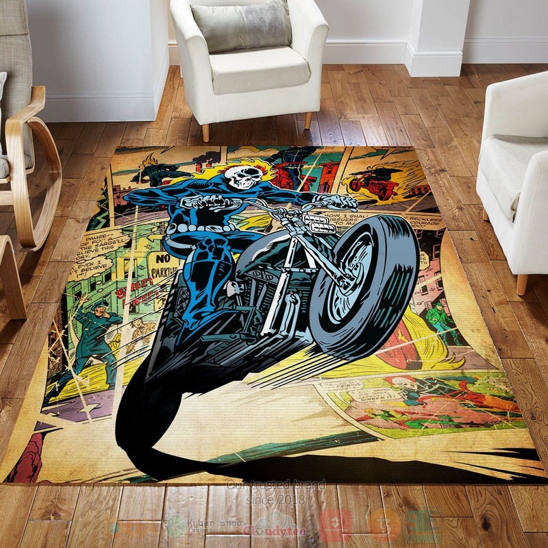 BEST Ghost Rider Hero Movie Bedroom Rugs 3 Ghost Rider Hero Movie Area Rugs 1 2