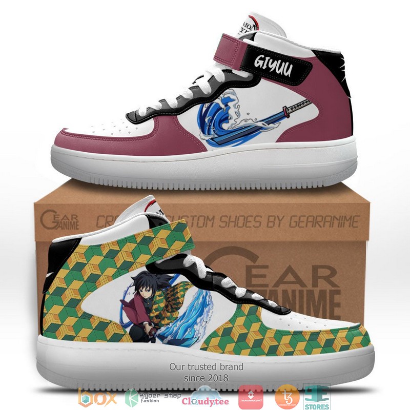 Giyu Tomioka Anime Demon Slayer High Air Force Shoes