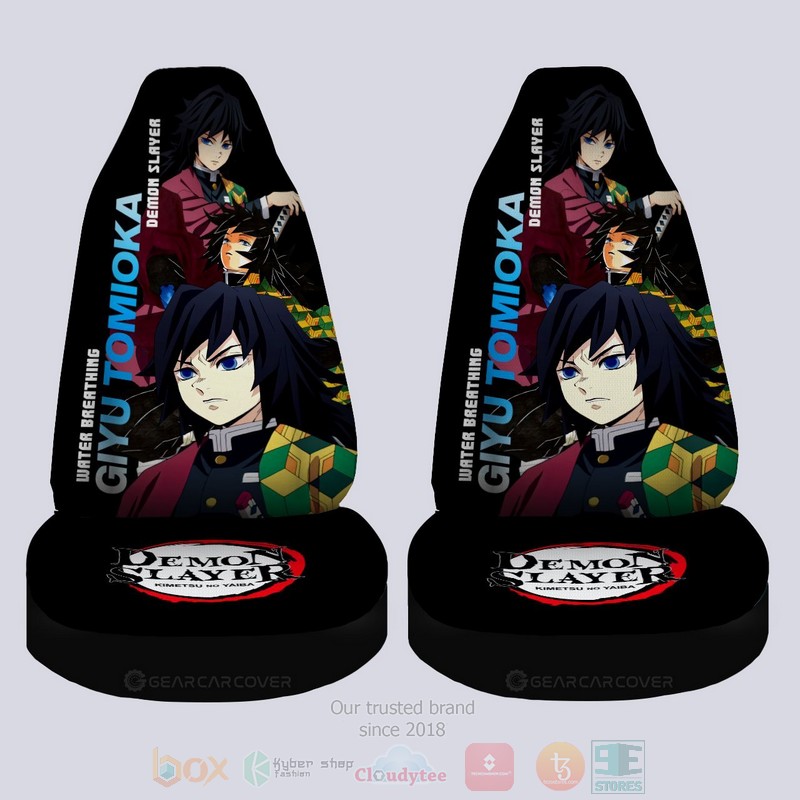 BEST-Anime Giyu Tomioka Demon Slayer Luxury Car Seat Covers 3 Giyu Tomioka Demon Slayer Anime Car Seat Cover 1 2