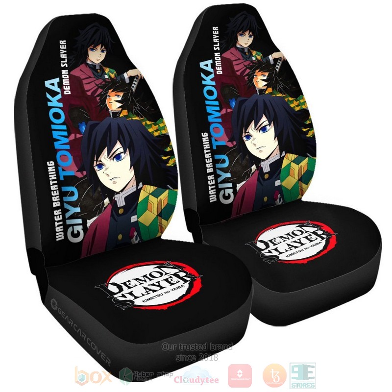BEST-Anime Giyu Tomioka Demon Slayer Luxury Car Seat Covers 4 Giyu Tomioka Demon Slayer Anime Car Seat Cover 1 2 3