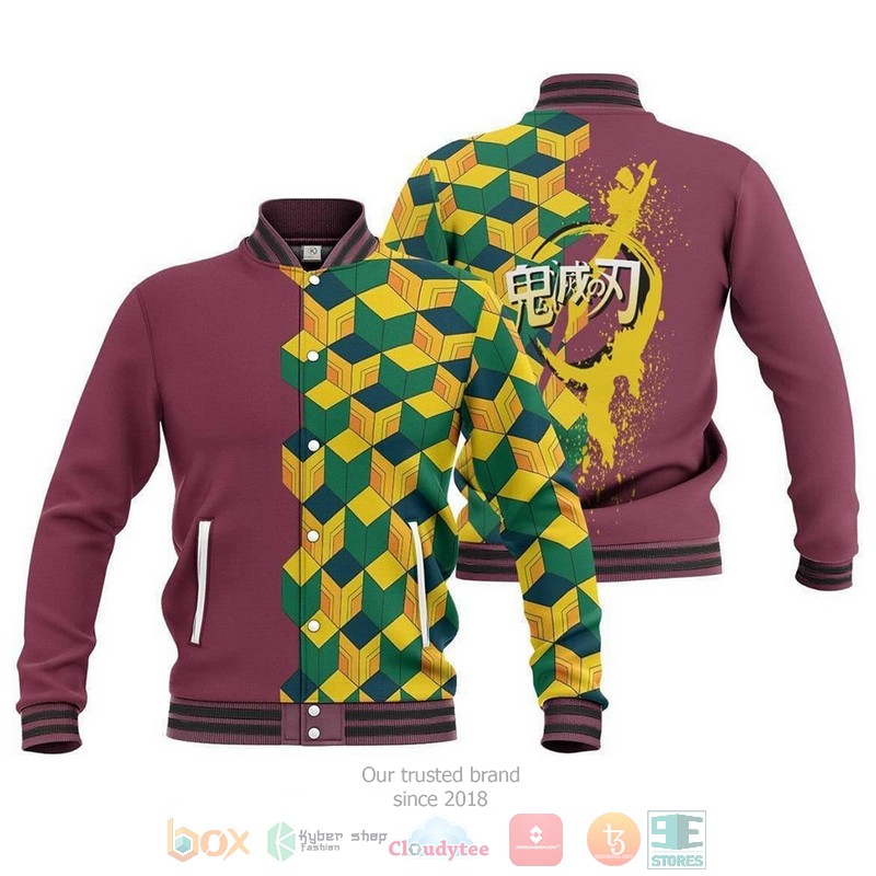 Giyu Tomioka Demon Slayer Anime Cosplay Costume Baseball Jacket