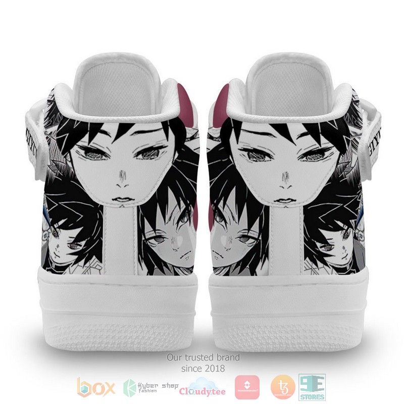 NEW Giyu Tomioka Demon Slayer Anime Mix Manga High Top Air Force Shoes 3 Giyu Tomioka Demon Slayer Anime Mix Manga High Air Force Shoes 1 2