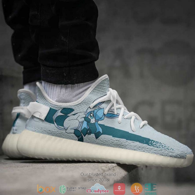 Glaceon Pokemon Anime Yeezy Sneaker Shoes 3 Glaceon Pokemon Anime Yeezy Sneaker Shoes 1 2