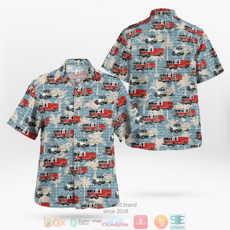 Glen Burnie Anne Arundel County Maryland Orchard Beach Volunteer Fire Company 11 Hawaiian shirt word3