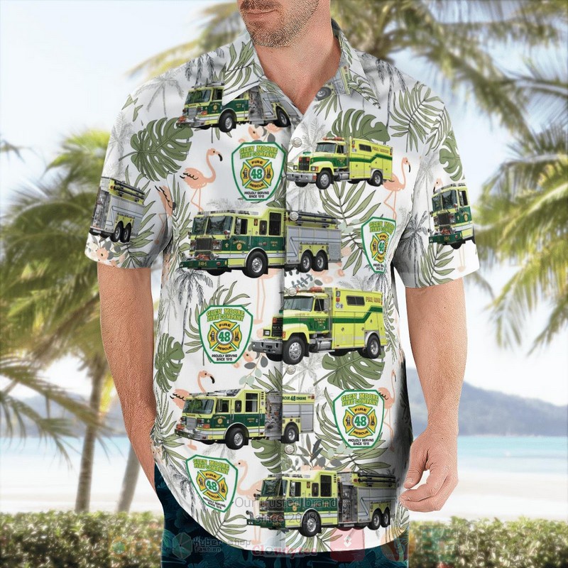 BEST Glenmoore, Chester County, Pennsylvania, Glen Moore Fire Company White 3D Aloha Shirt word1