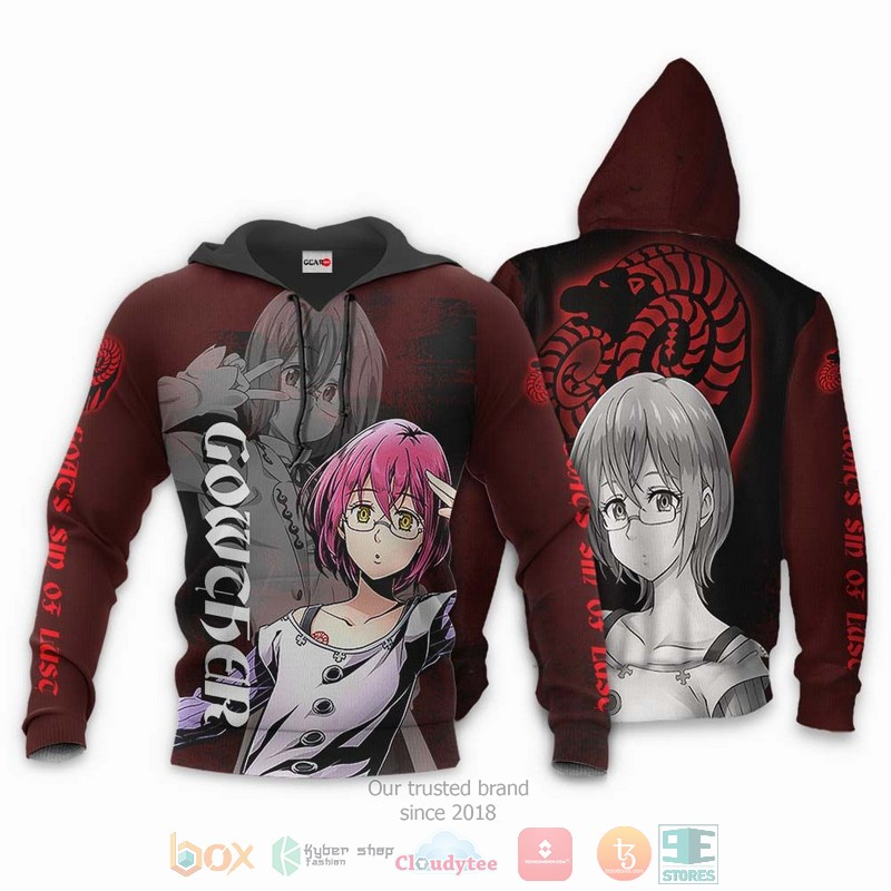 Goats Sin of Lust Gowther Seven Deadly Sins Anime 3D Hoodie Bomber Jacket 1 2