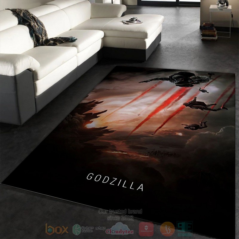 Godzilla 2014 Movie Area Rugs