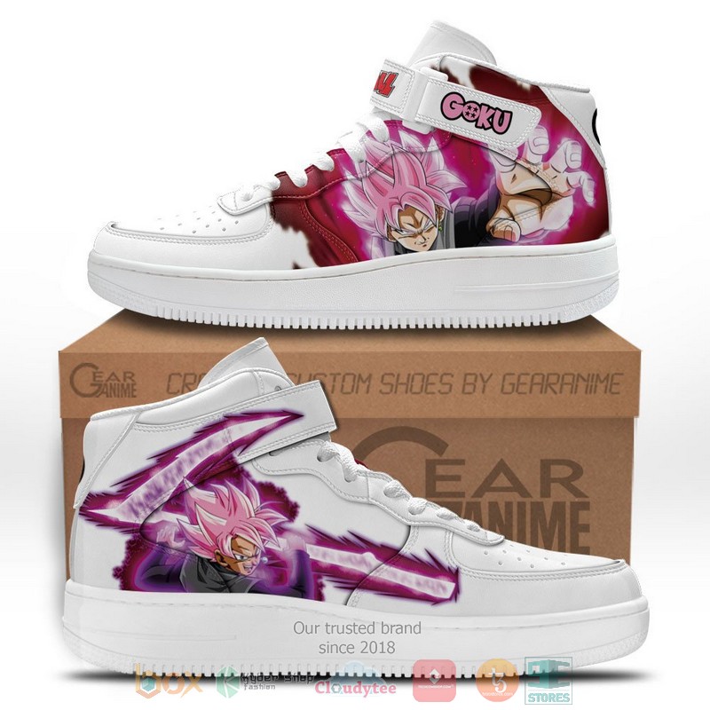 Goku Black Rose Dragon Ball Anime High Air Force Shoes
