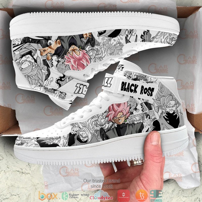 Goku Black Rose Dragon Ball Anime Mix Manga High Air Force Shoes 1 2 3