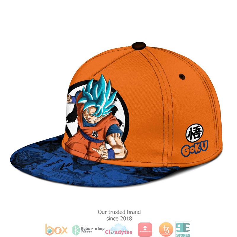 Goku Blue Anime Dragon Ball Snapback hat 1