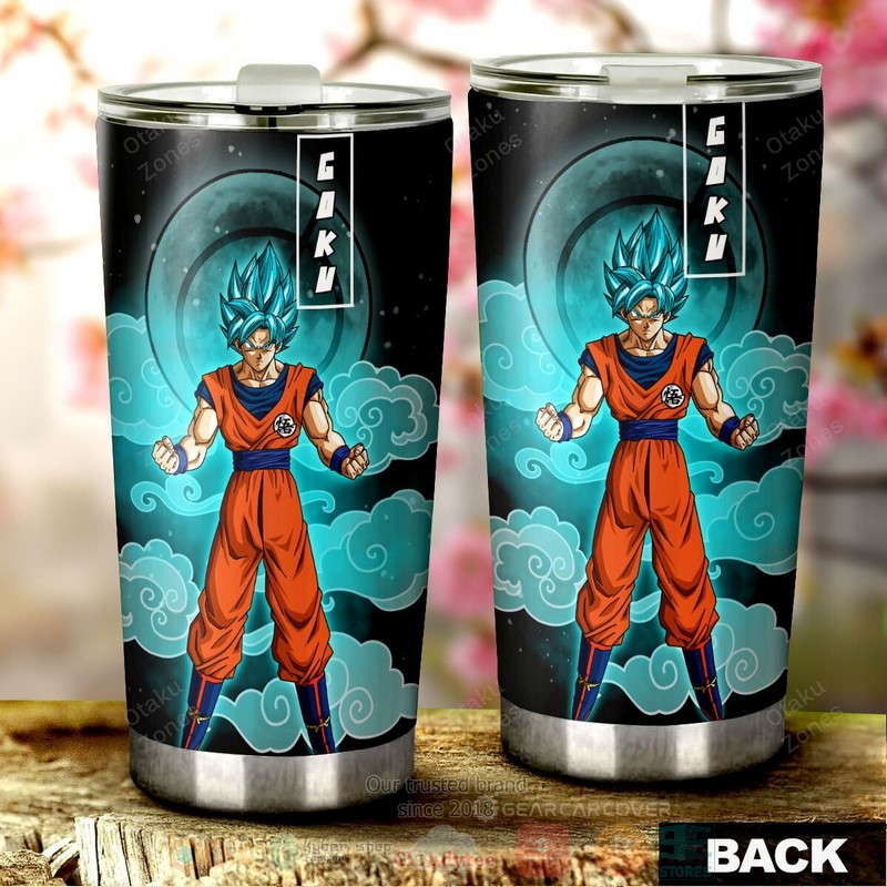 BEST Goku Blue Dragon Ball Blue Anime 3D Steel Tumbler 3 Goku Blue Dragon Ball Blue Anime Tumbler 1 2