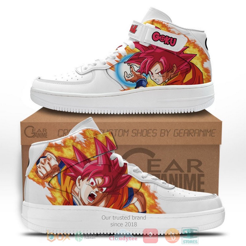 Goku God Dragon Ball Anime High Air Force Shoes