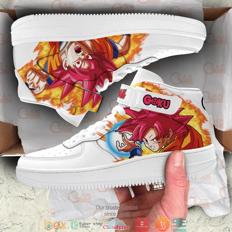 Goku God Dragon Ball Anime for Otaku High Air Force Shoes 4 Goku God Dragon Ball Anime for Otaku High Air Force Shoes 1 2 3
