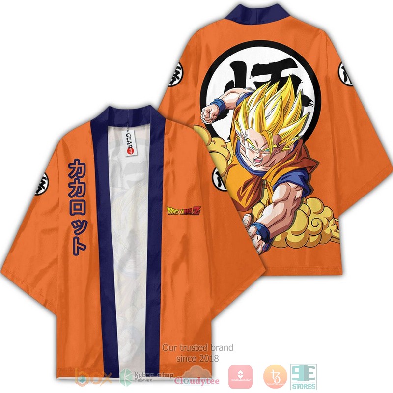 NEW Goku SSJ Anime Dragon Ball Z 3D Full Printed Kimono 3 Goku SSJ Anime Dragon Ball Z Kimono 1 2
