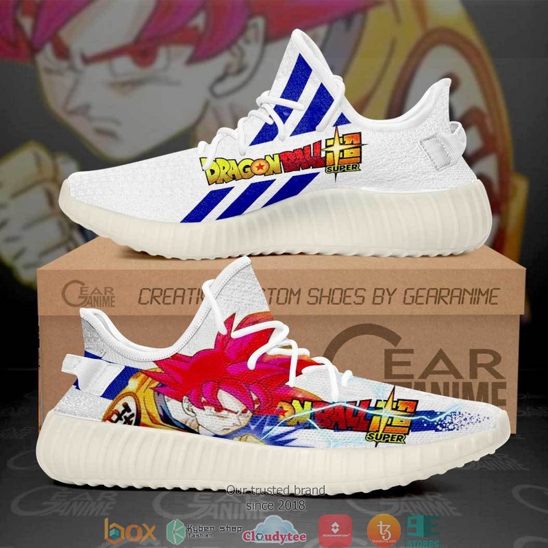 Goku Saiyan God Dragon Ball Anime Yeezy Sneaker Shoes
