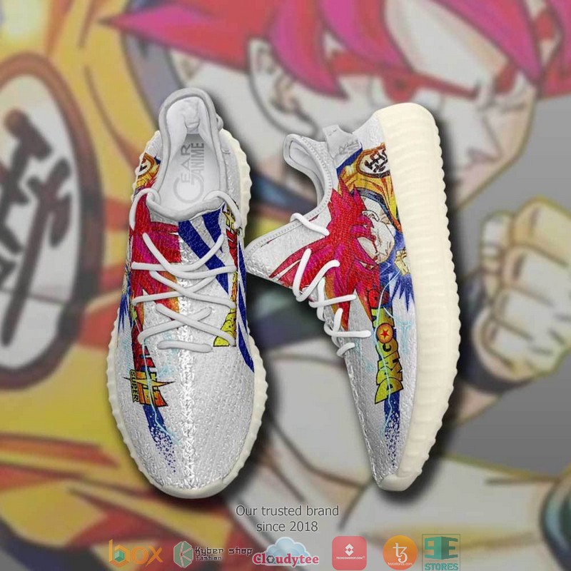 Goku Saiyan God Dragon Ball Anime Yeezy Sneaker Shoes 1