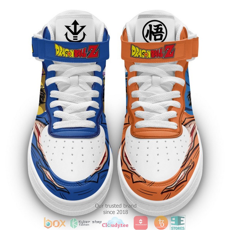 Goku and Vegeta Ki Blast Dragon Ball Anime for Otaku High Air Force Shoes 1