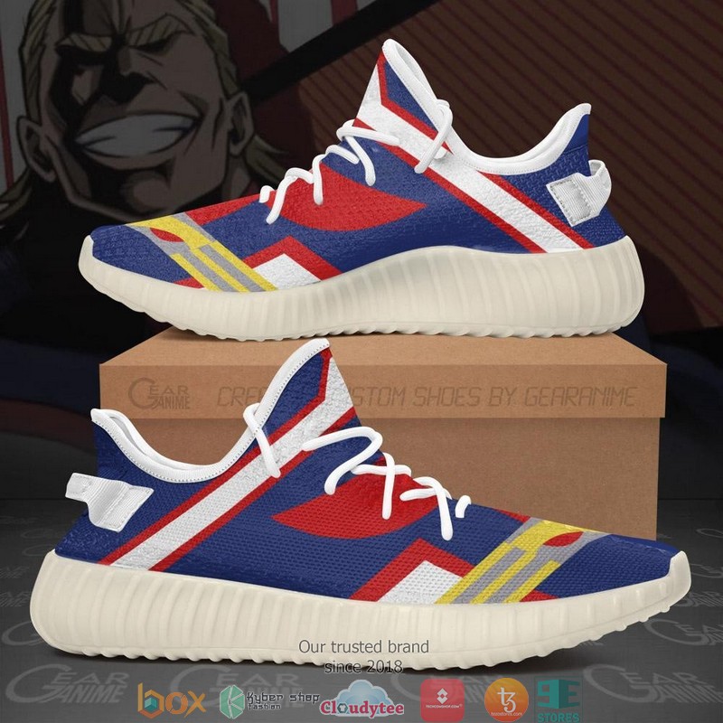 Golden All Might Uniform My Hero Academia Yeezy Sneaker Shoes
