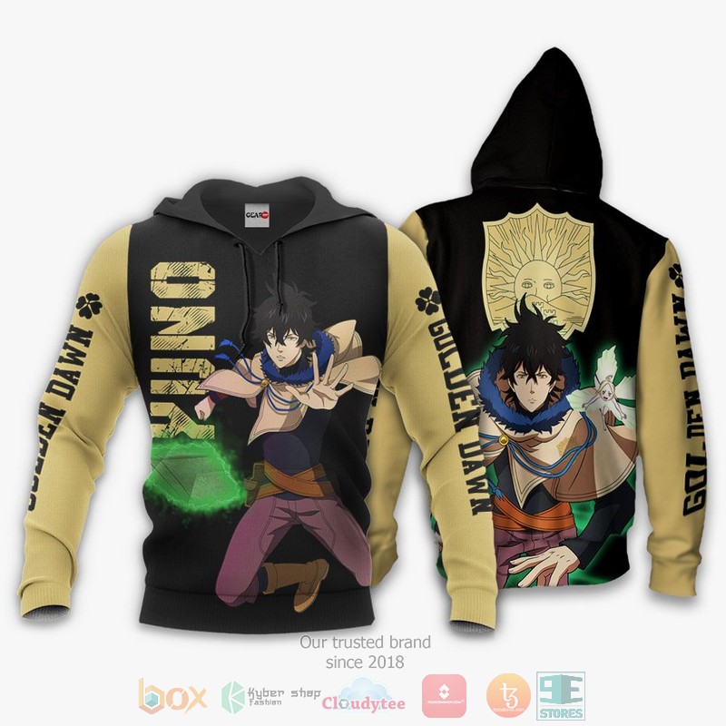 NEW Golden Dawn Yuno Black Clover Anime Full Printed 3D Sweater, Hoodie 3 Golden Dawn Yuno Black Clover Anime 3D Hoodie Bomber Jacket 1 2