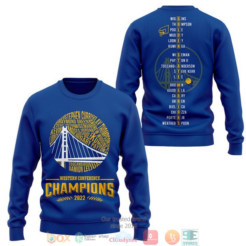 NEW Golden State Warriors Western Conference Champions 2022 3D hoodie, shirt 2 NEW Golden State Warriors Western Conference Champions 2022 3D hoodie, shirt word1
