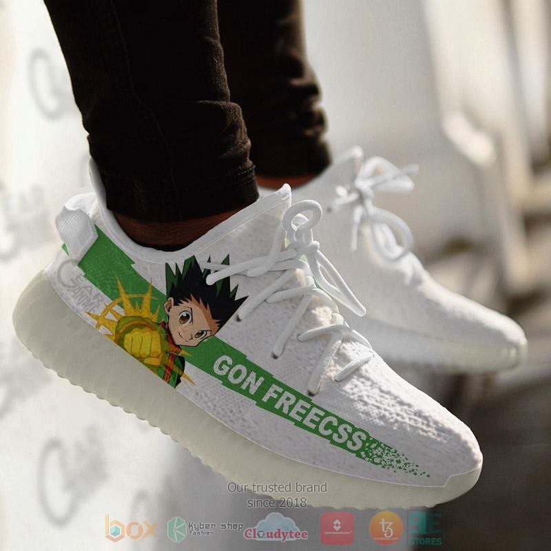 BEST Gon Freecss Hunter X Hunter Yeezy Shoes Sneaker 4 Gon Freecss Hunter X Hunter Anime Yeezy Shoes 1 2 3