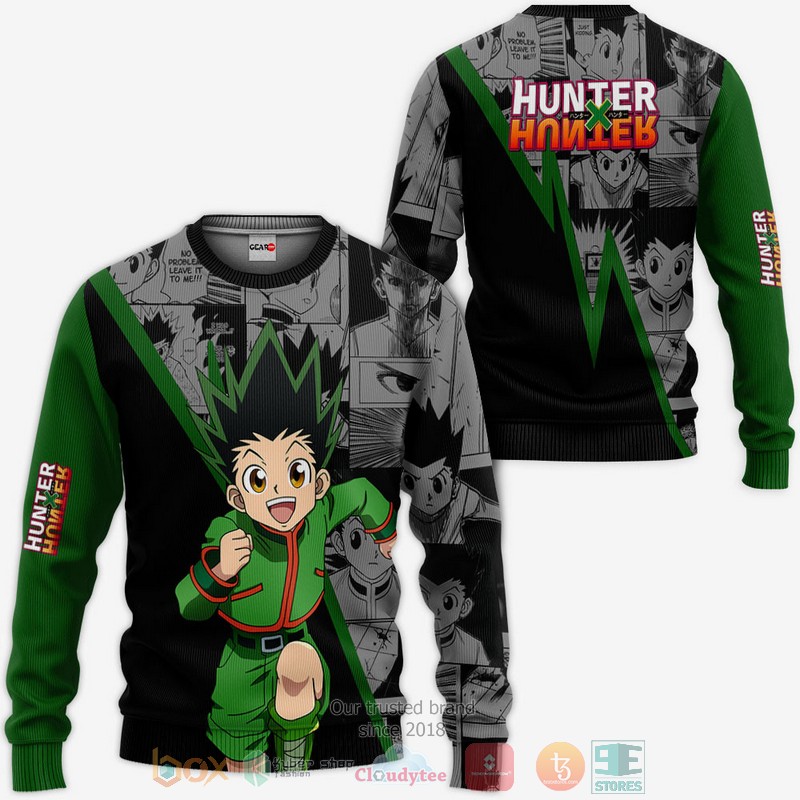 Gon Freecss Hunter x Hunter Anime Manga Style 3D Hoodie Bomber Jacket 1