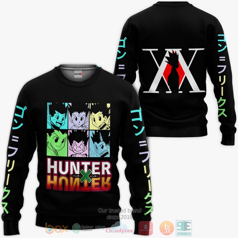 Gon Freecss Hunter x Hunter Anime black 3D Hoodie Bomber Jacket 1