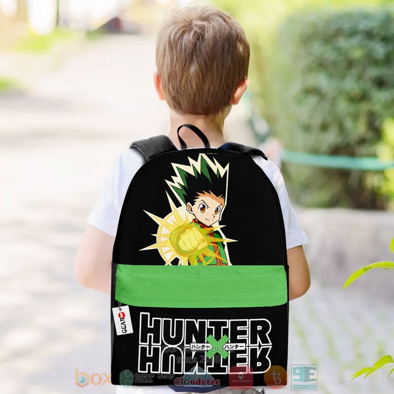 NEW Gon Freecss Hunter x Hunter Anime black 3D Full Printed Leisure Backpack 3 Gon Freecss Hunter x Hunter Anime black Backpack 1 2