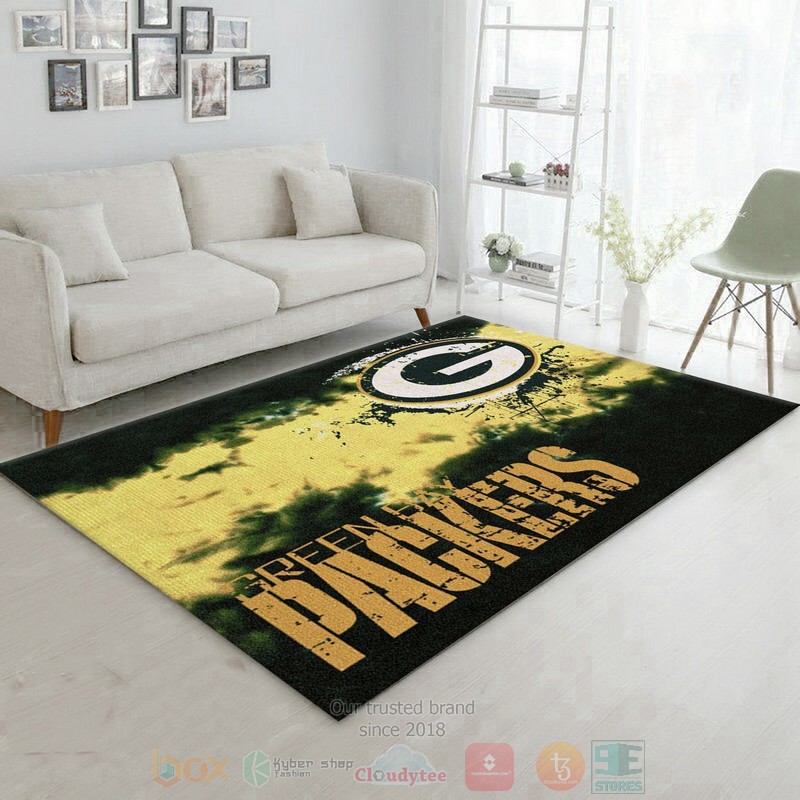 Green Bay Packers Fade NFL Team Area Rugs 1