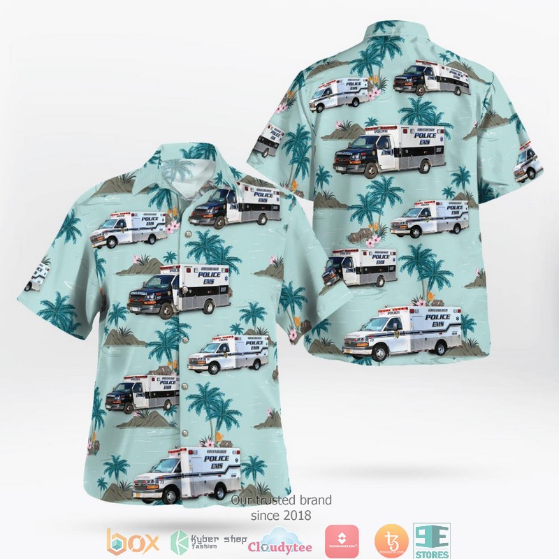 Greenburgh New York Town of Greenburgh Police Department EMS Hawaii 3D Shirt