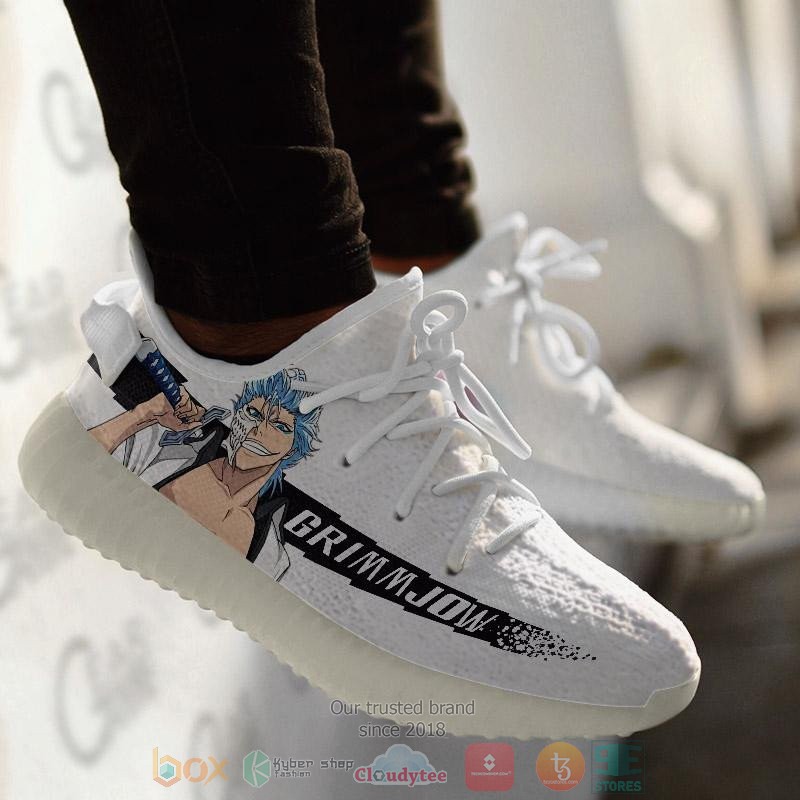 BEST Grimmjow Bleach Yeezy Shoes Sneaker 4 Grimmjow Bleach Anime Yeezy Shoes 1 2 3