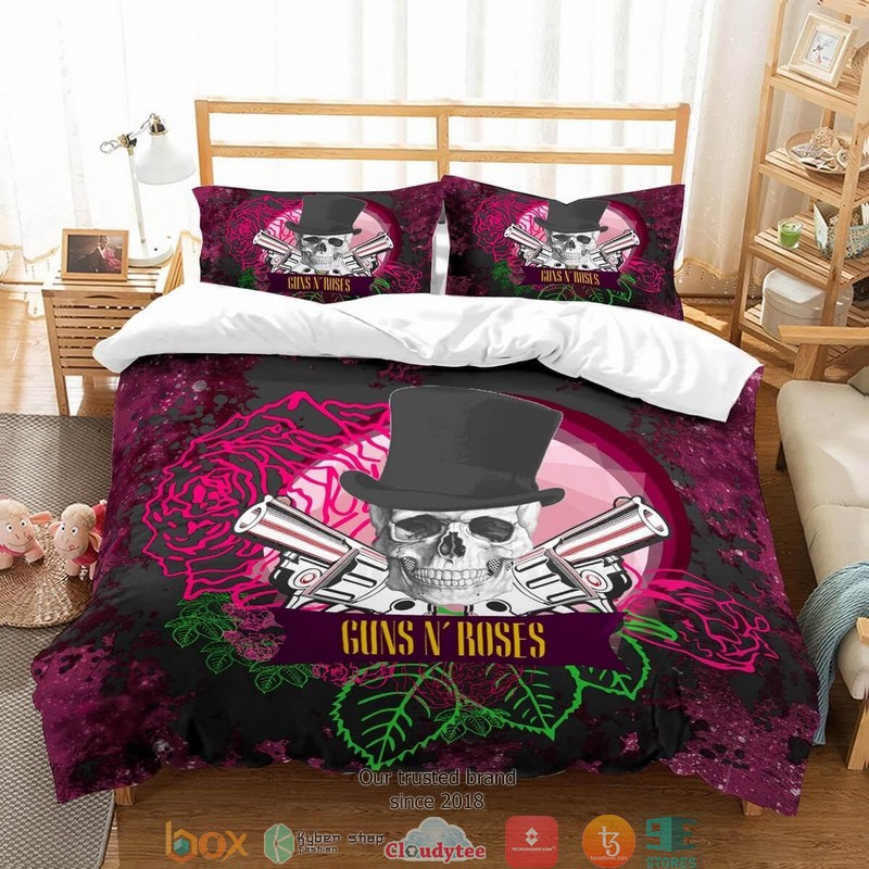 Guns and Roses Duvet Cover Bedroom Set