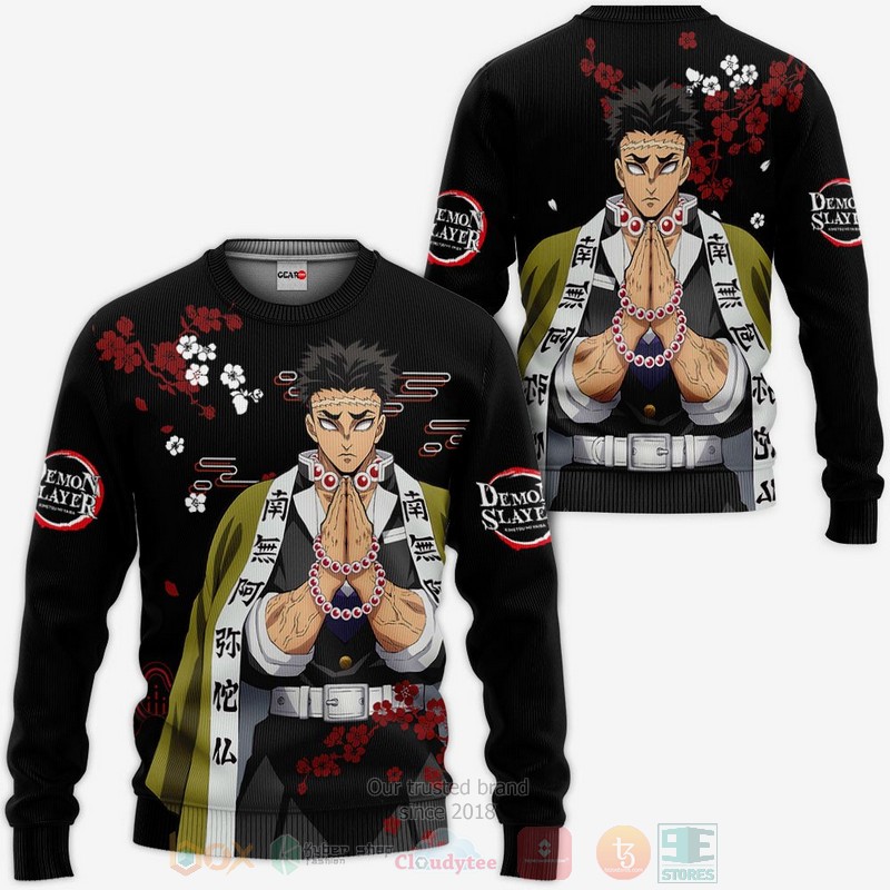 BEST Anime Gyomei Himejima Custom Kimetsu Japan Style All Over Print Hoodie-Bomber Jacket 2 Gyomei Himejima Custom Kimetsu Anime Japan Style 3D Hoodie Bomber Jacket 1