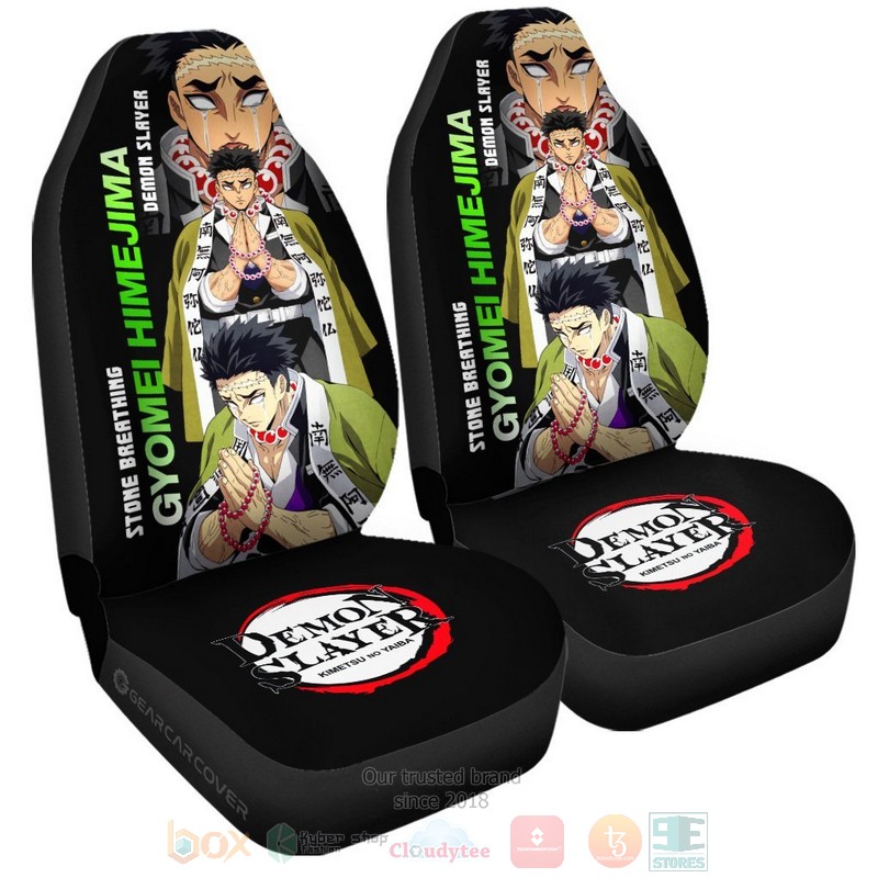 BEST-Anime Gyomei Himejima Demon Slayer Luxury Car Seat Covers 4 Gyomei Himejima Demon Slayer Anime Car Seat Cover 1 2 3