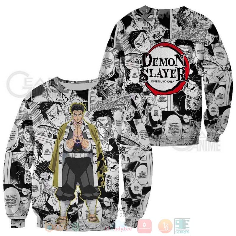 BEST Anime Gyomei Himejima Kimetsu Anime-Manga All Over Print 3D Hoodie, Shirts 2 Gyomei Himejima Kimetsu Anime Manga 3D Hoodie Shirt 1