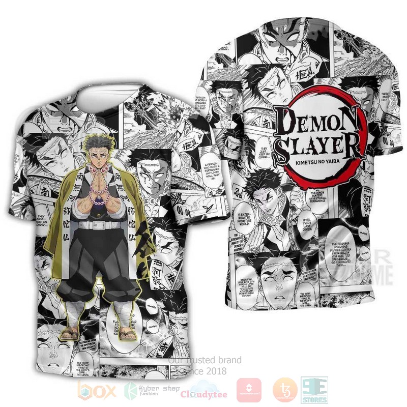 BEST Anime Gyomei Himejima Kimetsu Anime-Manga All Over Print 3D Hoodie, Shirts 3 Gyomei Himejima Kimetsu Anime Manga 3D Hoodie Shirt 1 2