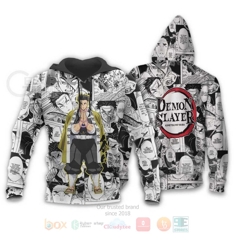 BEST Anime Gyomei Himejima Kimetsu Anime-Manga All Over Print 3D Hoodie, Shirts 4 Gyomei Himejima Kimetsu Anime Manga 3D Hoodie Shirt 1 2 3